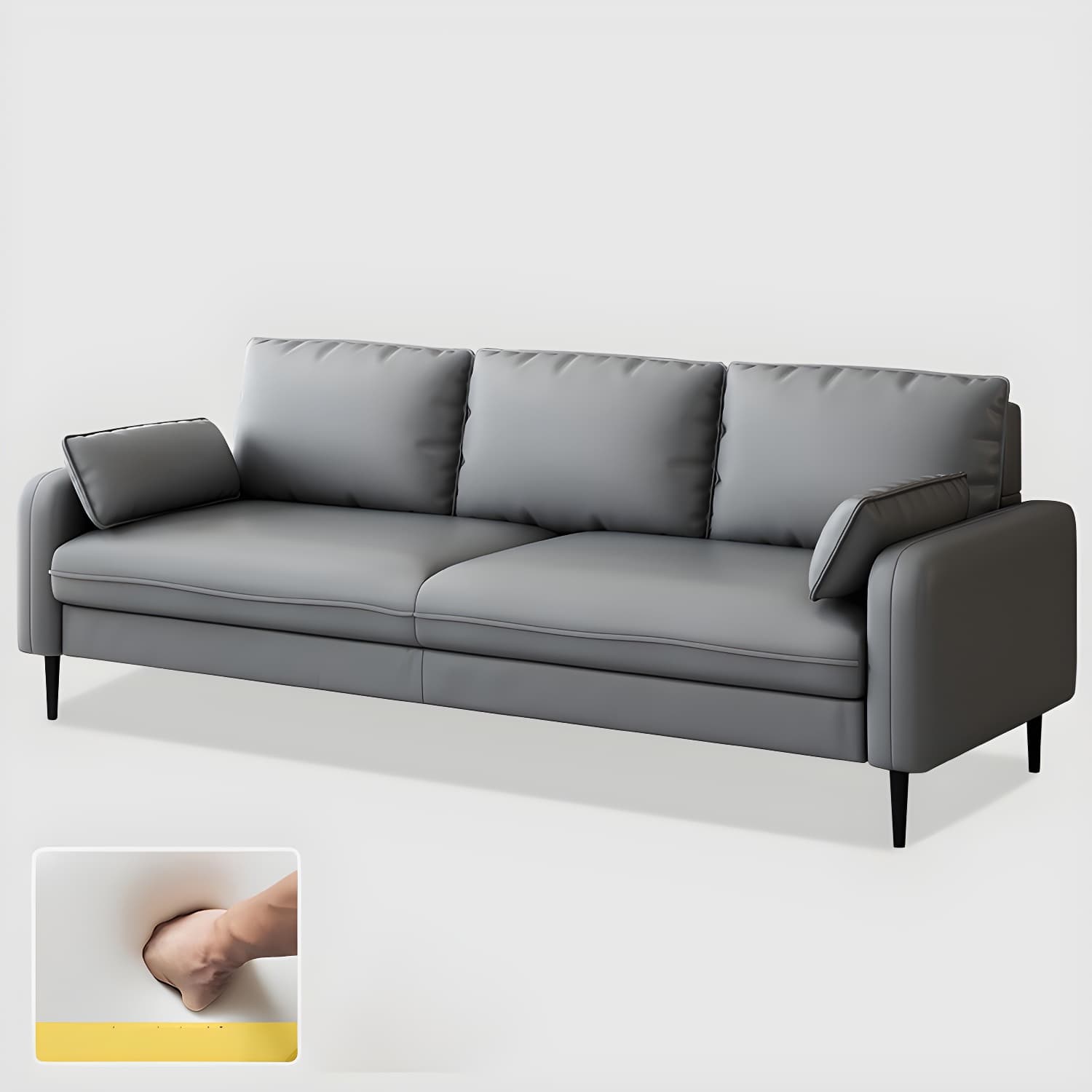Modern Pillow Back Sofa with Storage Not Included for 35-40 Women - image 5