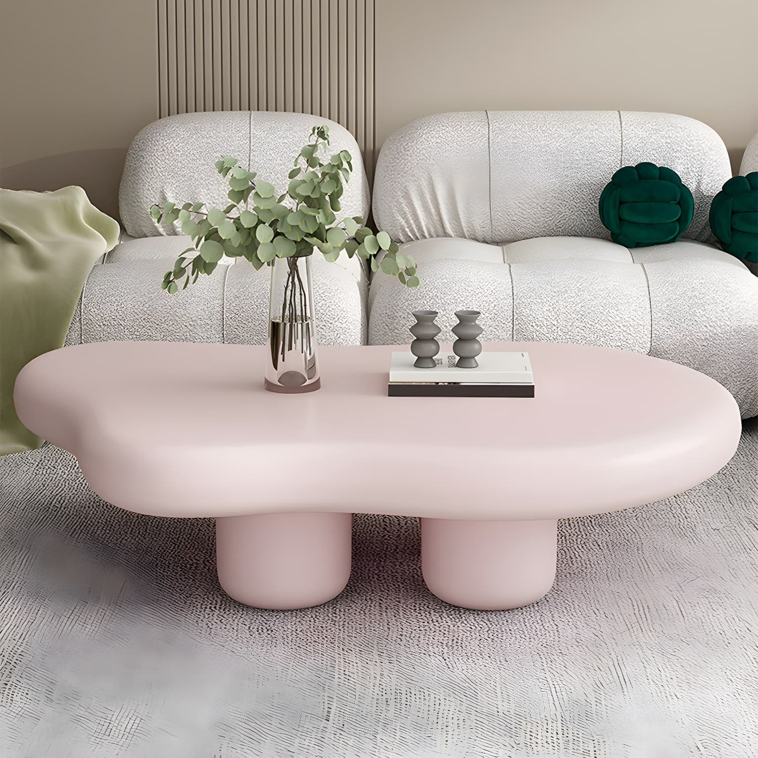 Solid Wood 4 Legs Coffee Table Minimalist Modern Coffee Table - image 10