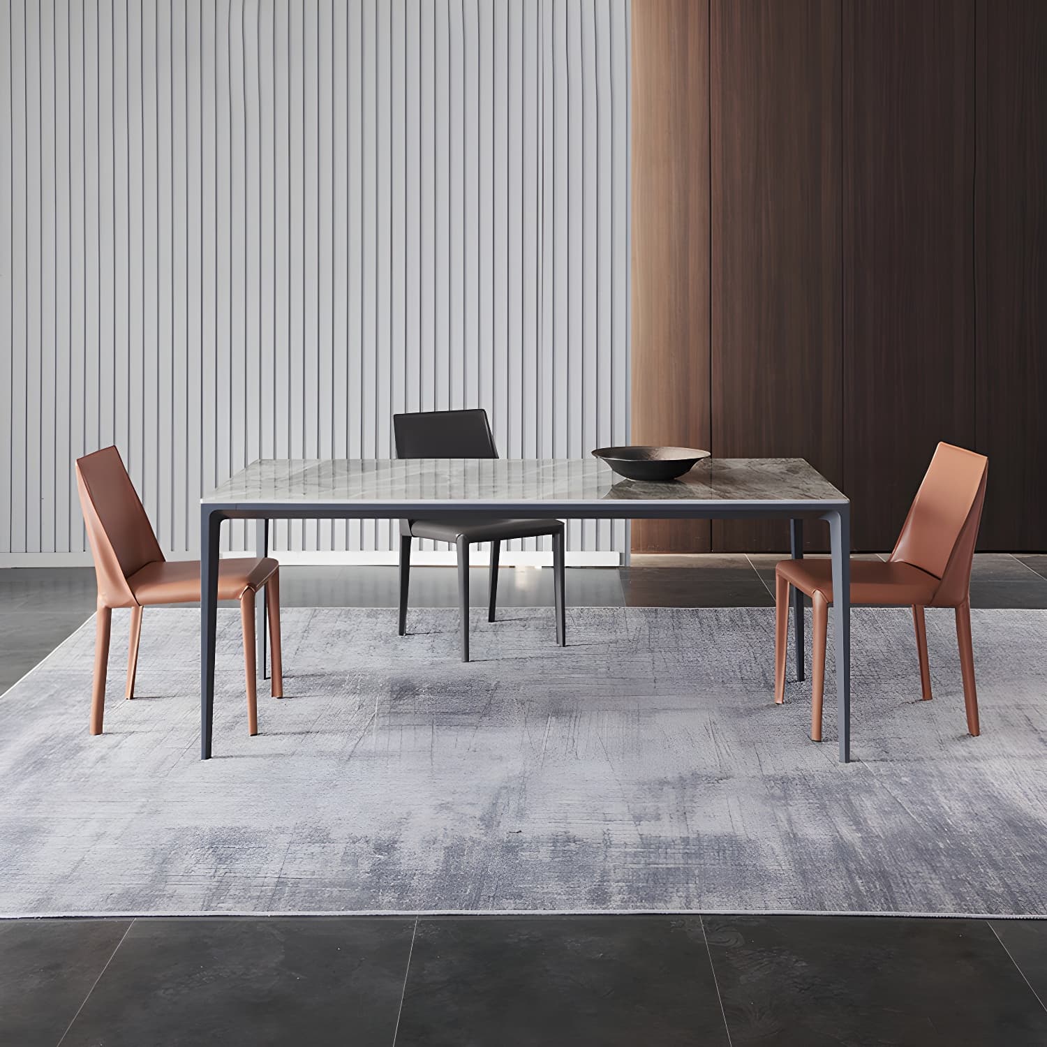 Contemporary Sintered Stone Dining Table Set 1/4/5/7 Pieces Dining Set for Home - image 4