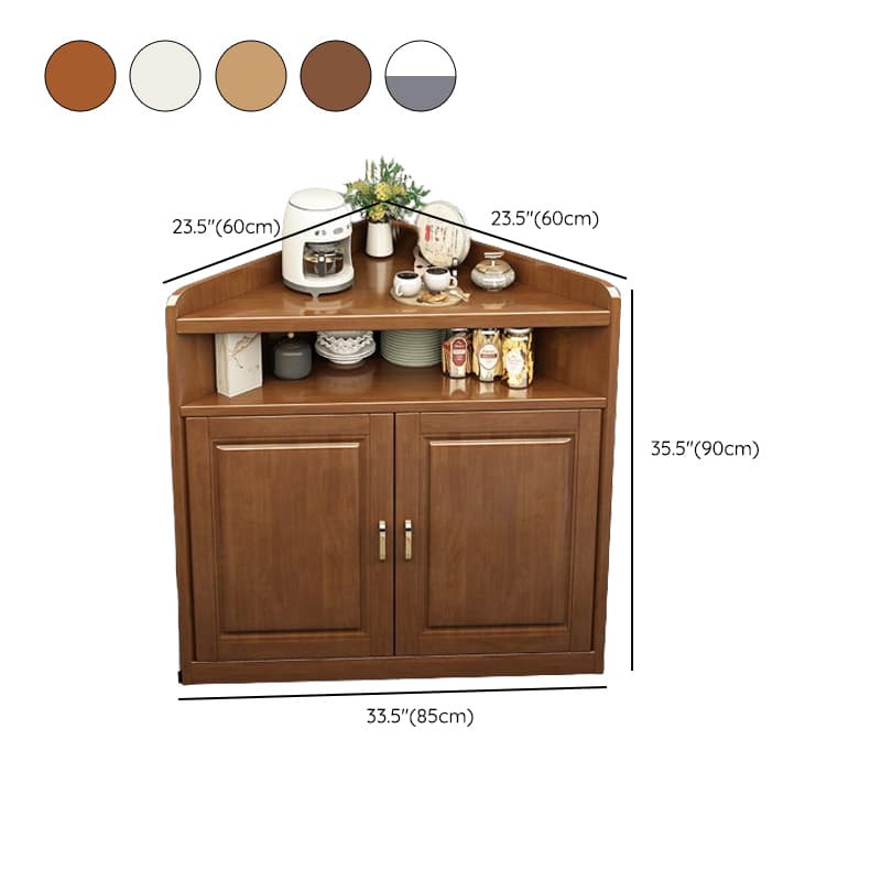 Independent Rubberwood Utility Storage Cabinet with Shelves, Living Room - image 16