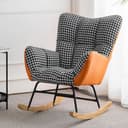 Upholstery Color Orange Houndstooth