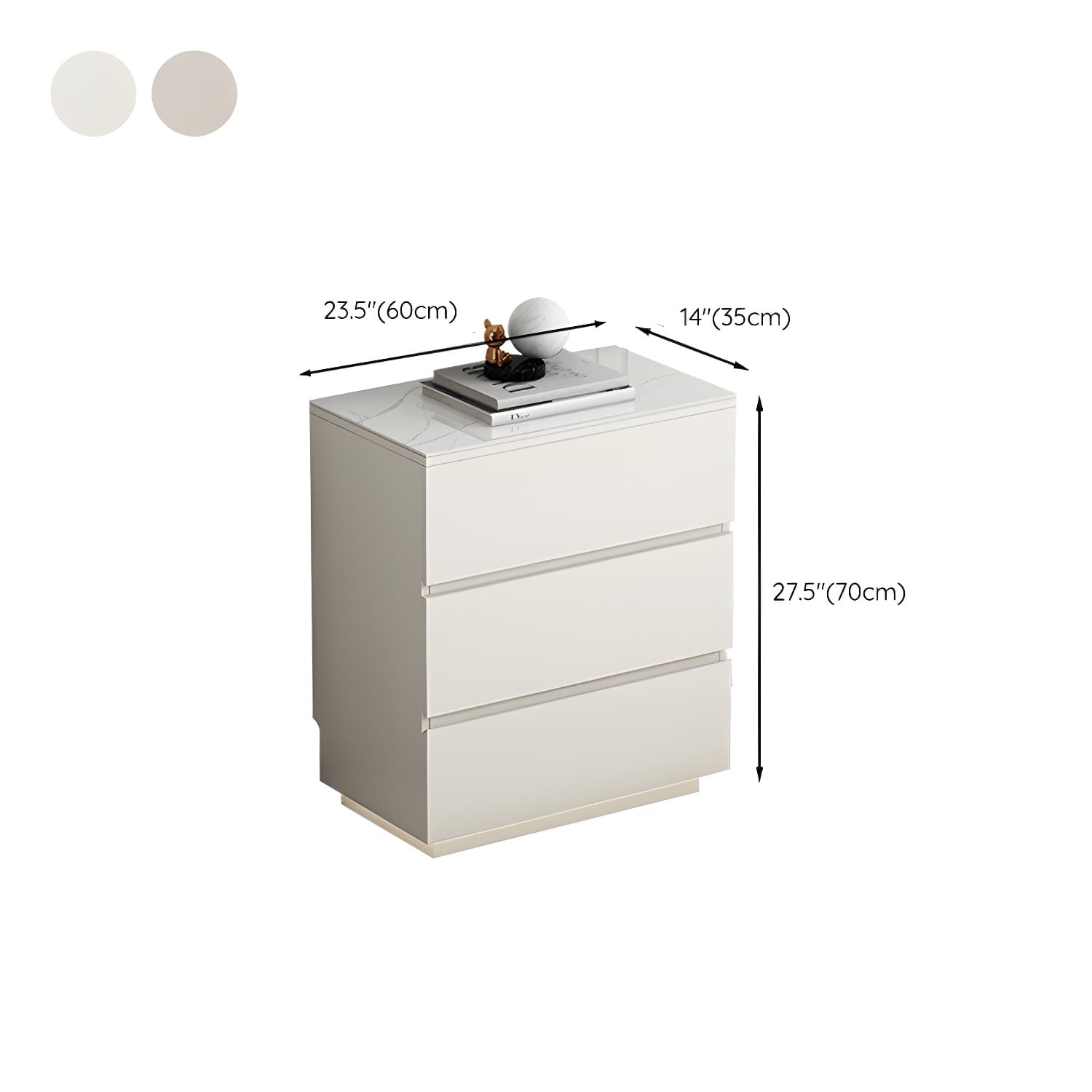 13.65-inch W Stone Storage Chest Dresser Modern Storage Chest - image 10