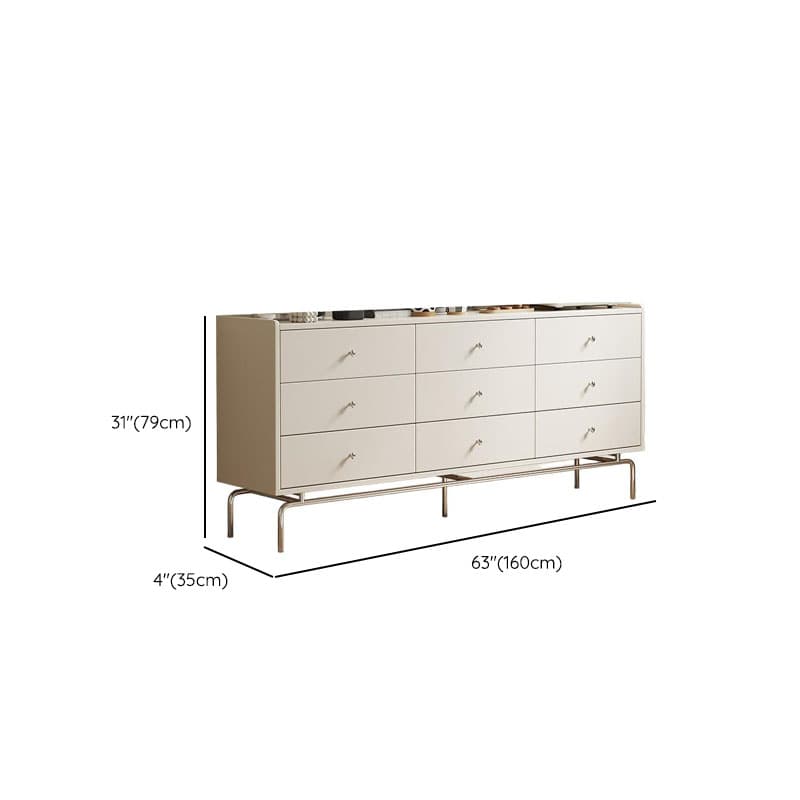 Chalk Casual Raw Wood Console Dresser/Semainier with 9/6/5 Drawers in Horizontal/Vertical Orientation - image 10