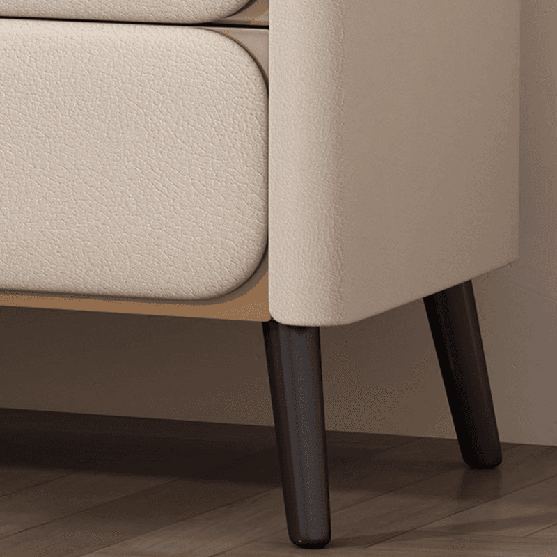 Simplistic Nightstand With Drawer Storage, 2 Drawers, Sintered Stone Countertop, and Leg - image 15