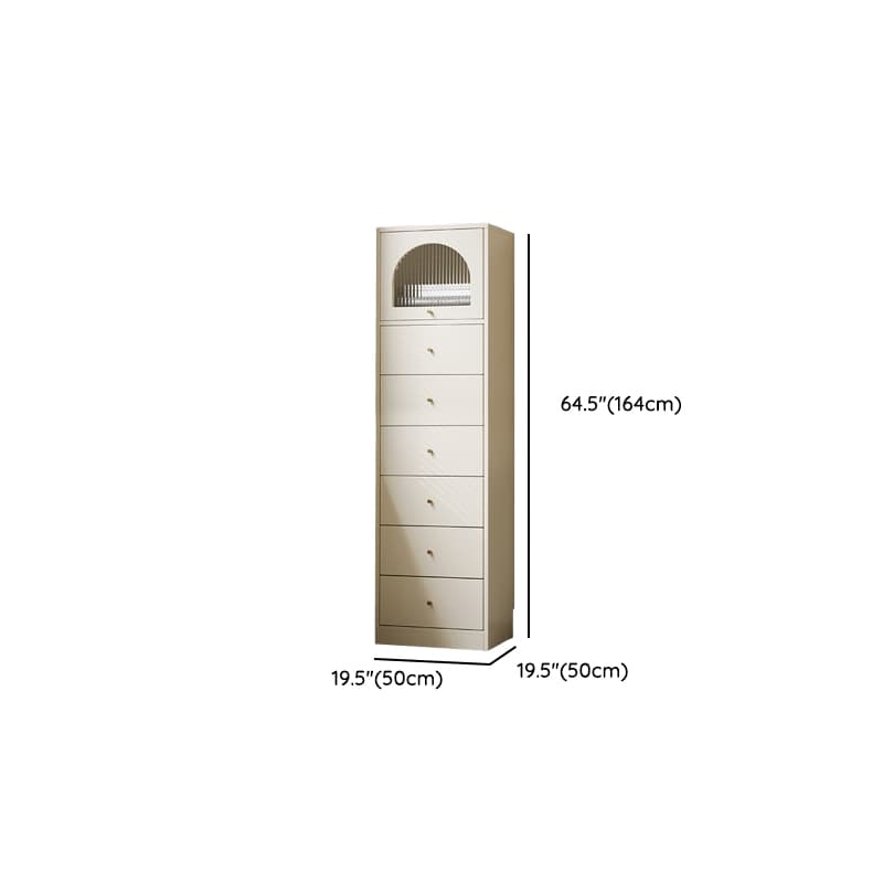 Chalk Trendy Composite Wood Semainier with Shelves, Hutch, and 6/5/4 Drawers in Vertical Orientation - image 17