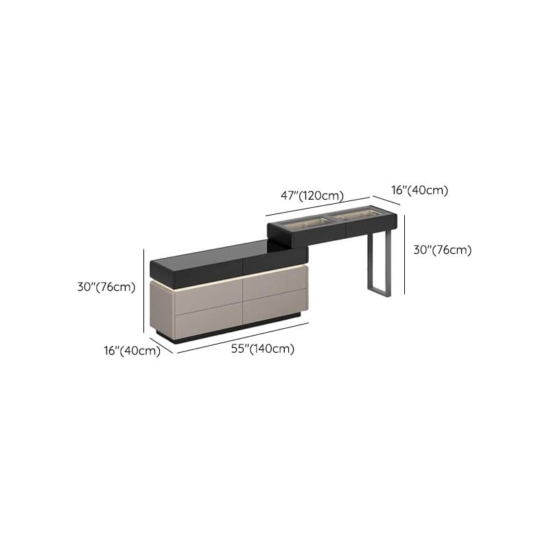 Multi-Purpose Vanity Set with Lighting, Scalable 2-in-1 Design, Push-Pull Function, Adjustable Touch, and Brightness - image 8