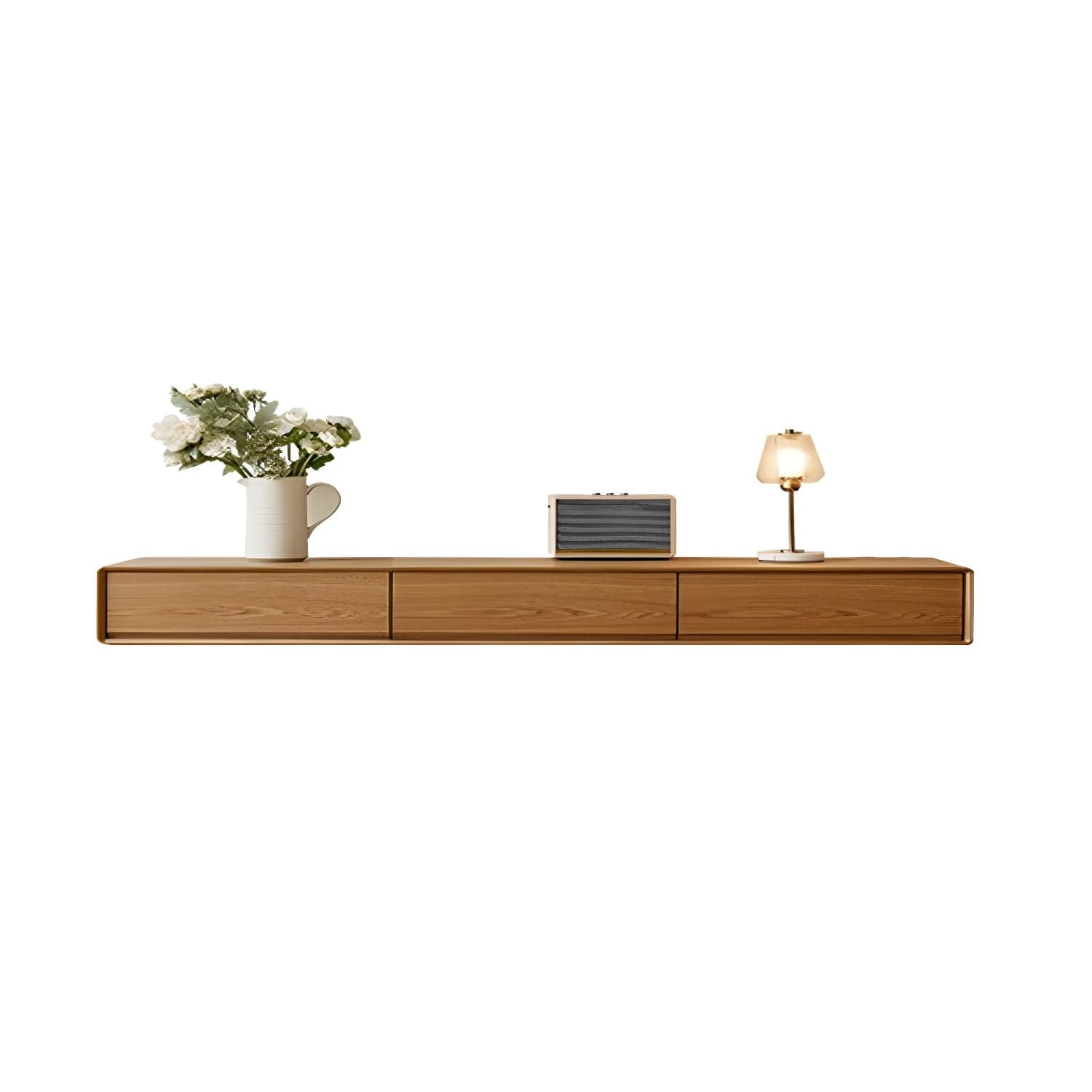 Contemporary Wood Media Console TV Stand with Drawer and Door - image 4