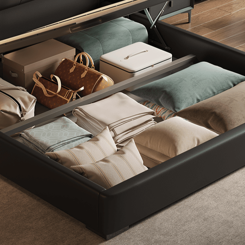 Solid Color Storage Bed/Platform Bed in Pine Wood for Bedroom - image 5