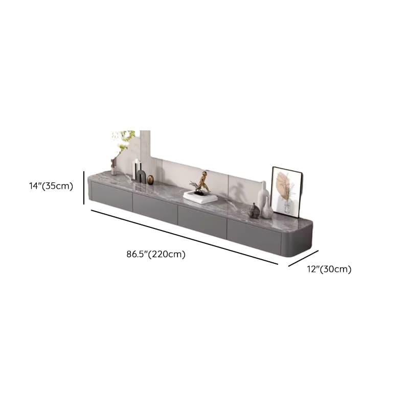 5-Drawer/3 Drawers/4-Drawer Simplistic Stone TV Stand in White/ Gray - image 16