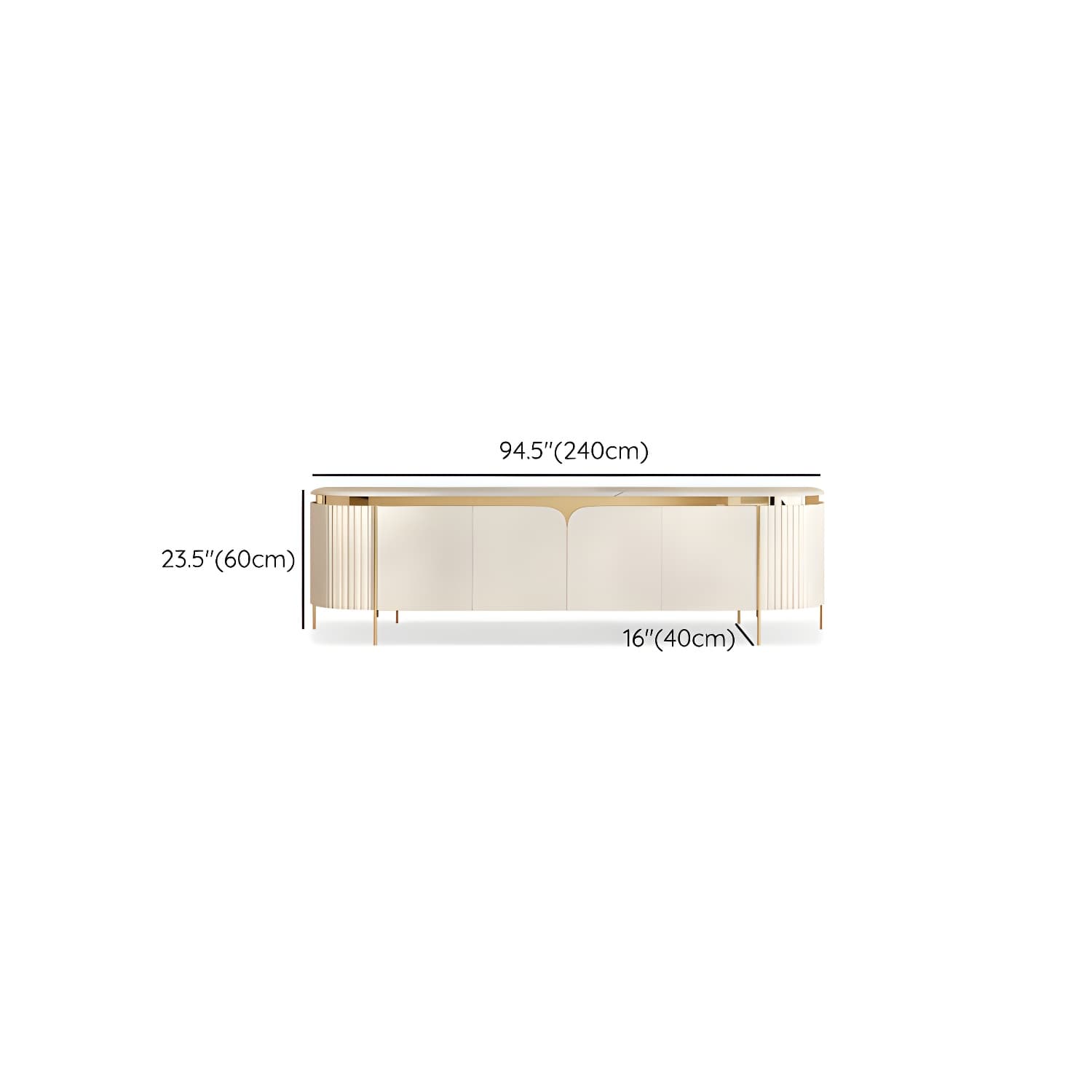 Marble TV Media Console Contemporary TV Console for Living Room - image 15