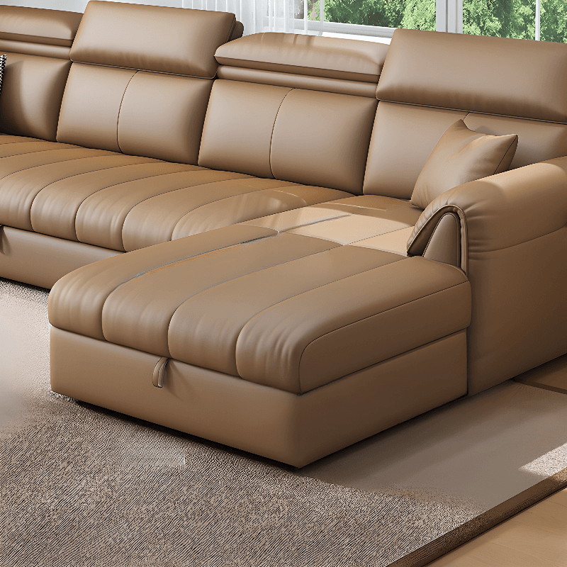 Coffee L-Shape/Straight Right Hand Facing/Horizontal Sofa Chaise/Convertible Sofa with Under-seat-storage for Seats 5/Seats 2/for 6 - image 7