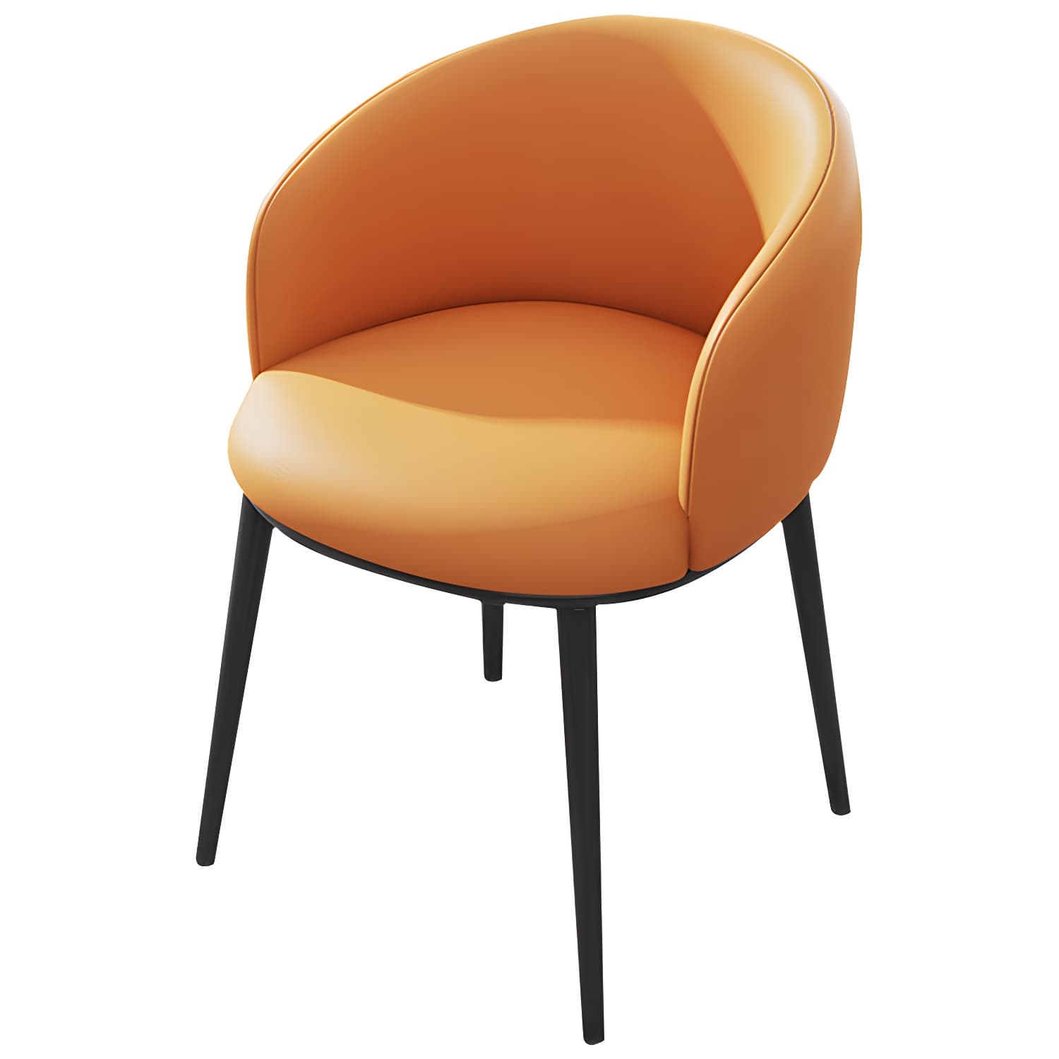 Modern Upholstered Home Arm Chair Solid Back Matte Finish Dining Chair - image 23