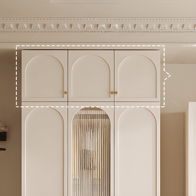 Simplistic White Detached Almirah with 3 Drawers, Interior Shelves, and Hinged Door - image 6