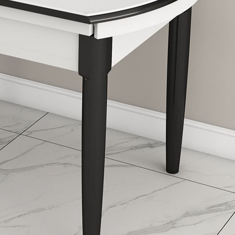 Minimalist Slate Dining Table Set with 4 Legs, Enclosed Back, Padded Chair, and Dove Grey/White Table Top - image 10