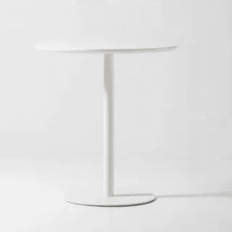 Circular-shaped/Square Standard Height Dining Table for 2 People with Fixed Table Top in a Minimalist Style - image 3