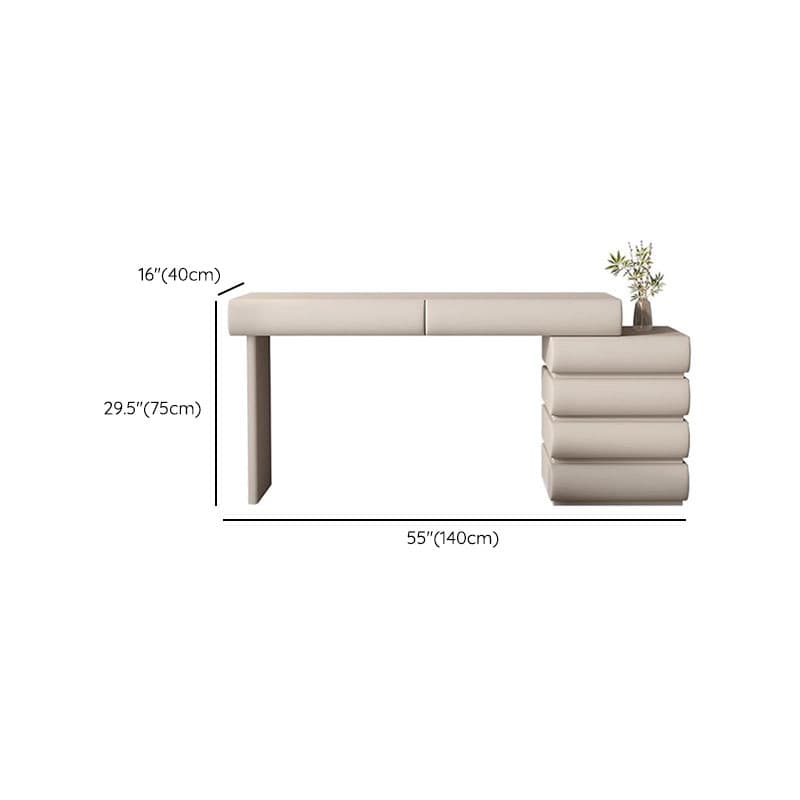 Modish Large/Standard Vanity Set with Light Gray Seating, 10/6 Drawers, Pine Wood Frame, Mirror Lights, and Chair - image 7