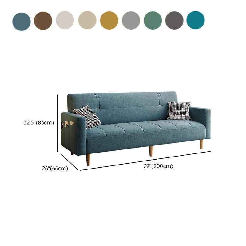 Cotton Loveseat/Standard Sofa Cerulean/Grey/Lime Green with Arm - image 16