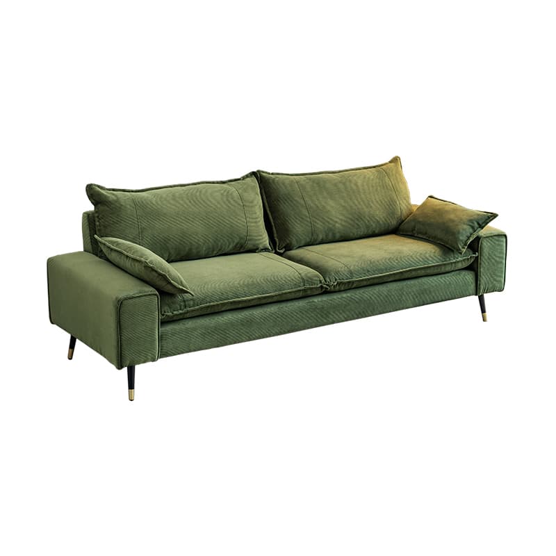 Modern Olive Green/Ink/Lemon Color Solid Color Leather/Corduroy Sofa Couch for Seats 4/Seats 3/Seats 2 - image 12