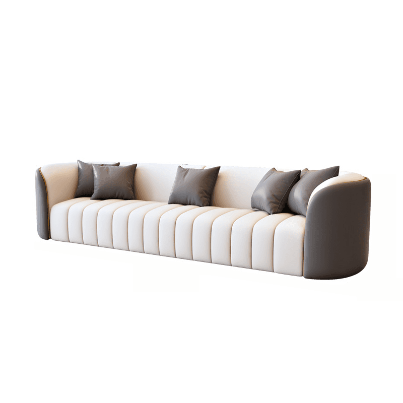 Trendy Grey/Ivory Solid Color 3-seater/for 2/1 Person Floor Sofa/Loveseat/Single Sofa with Tuxedo Arm for Sitting Room - image 14