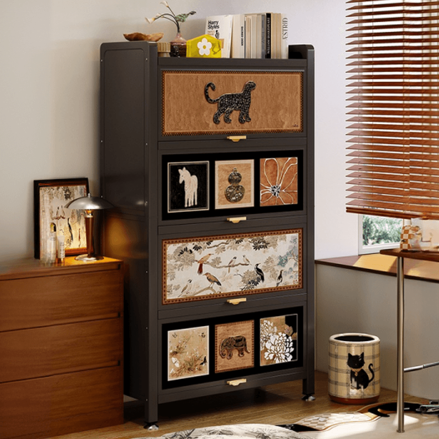Detached Accent Cabinet with Damp-proof Steel Countertop