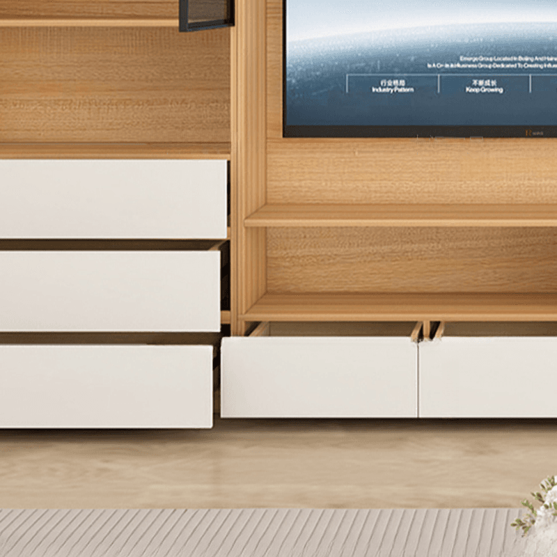 Rectangular Entertainment Center with Hutch, 2 Bookcases, Bridge, and Hutch Included - image 5