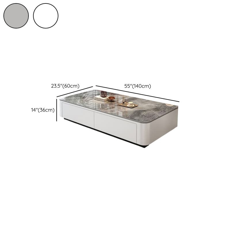 Square Board Game Coffee Table with 2 Drawers for Living Room - image 18
