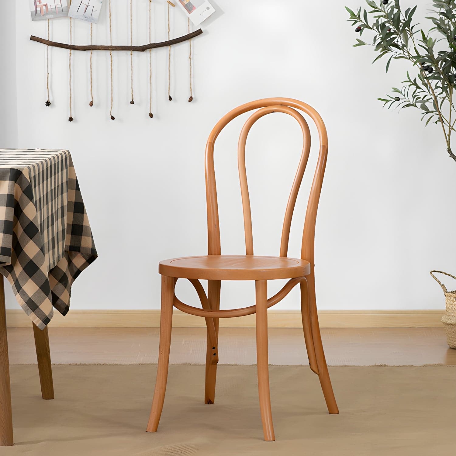 Modern Solid Beech Wood Chairs Kitchen Dining Windsor Back Side Chair Set - image 8