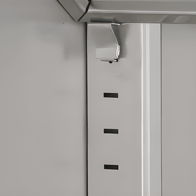 Metallic Sideboard on Roller Wheels with Stainless Steel Countertop - image 15
