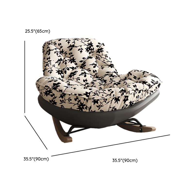 Chalk Modern Simple Style Upholstered Rocking Chair Couch, Scratch-defiant & Cushioned - image 17