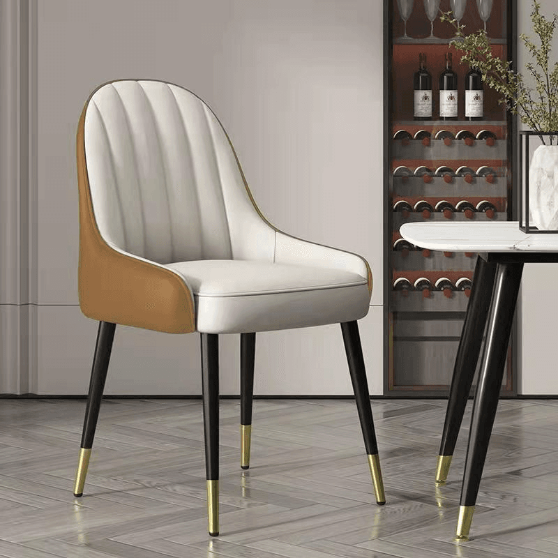 Secure Gilded Framed Armless Chair with Foot Pads for Dinette - image 13