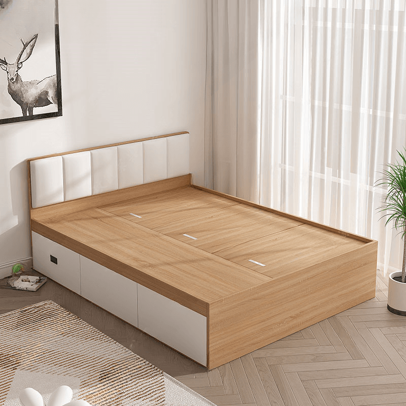 Natural Color Solid Color Storage Included for Bedroom