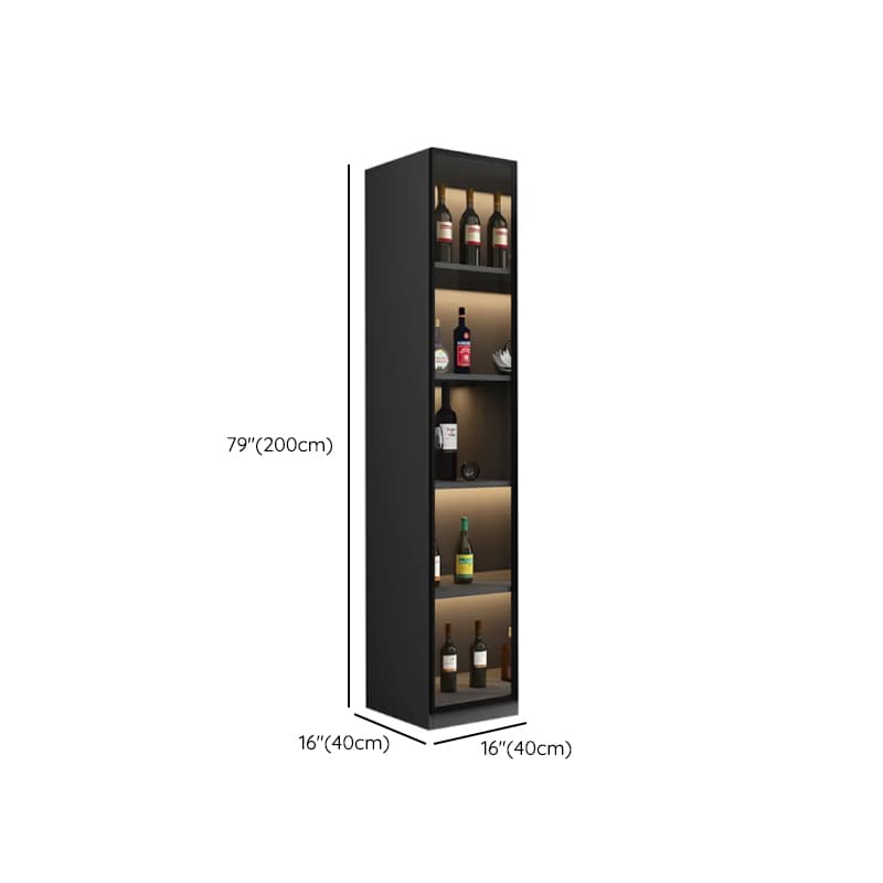 Contemporary Rectangle Utility Storage Cabinet with Storage Cabinet, Composite Wood Countertop, Glass-panel Door in Midnight Black - image 12