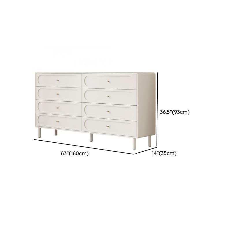 Chalk Casual Natural Wood Bachelor Chest/Console Dresser with 4/8 Drawers in Vertical/Horizontal Orientation - image 9