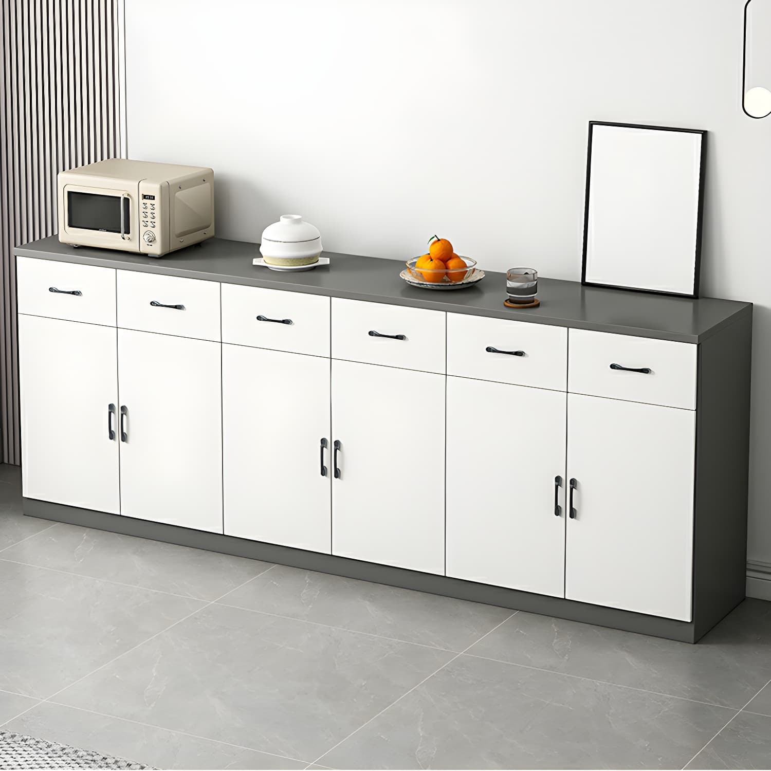 Modern Wood Sideboard Credenza with Drawers and Cabinets - Functional Storage Solution - image 4
