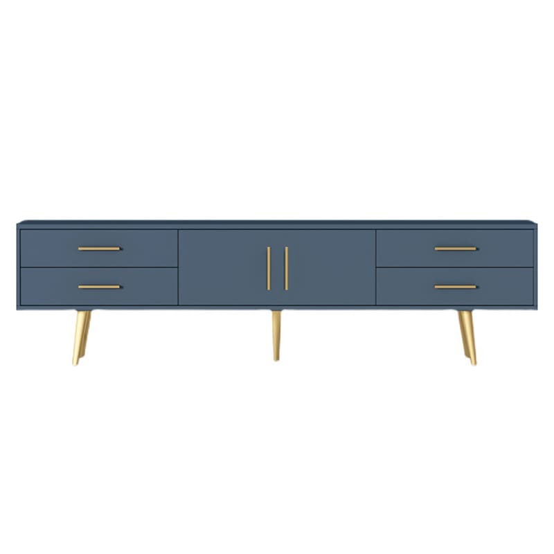 Glam Rectangle Manufactured Wood TV Stand with Adjustable Shelf - image 10