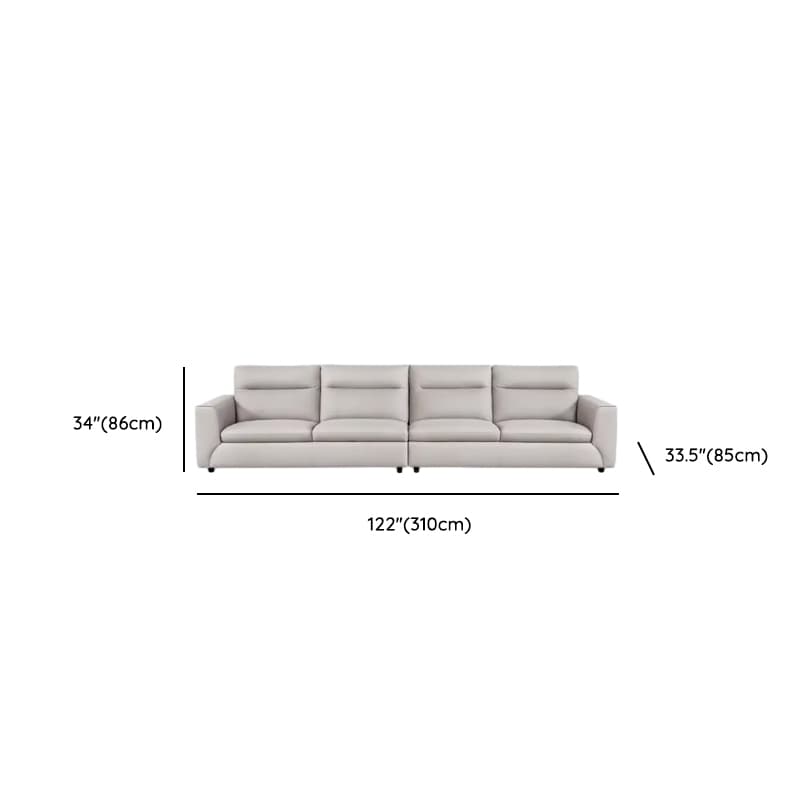 Durable Straight Scratch-proofed Sofa Couch with Pillow Back, Faux Leather, 2-piece Set, Horizontal Orientation, Square Arm - image 13