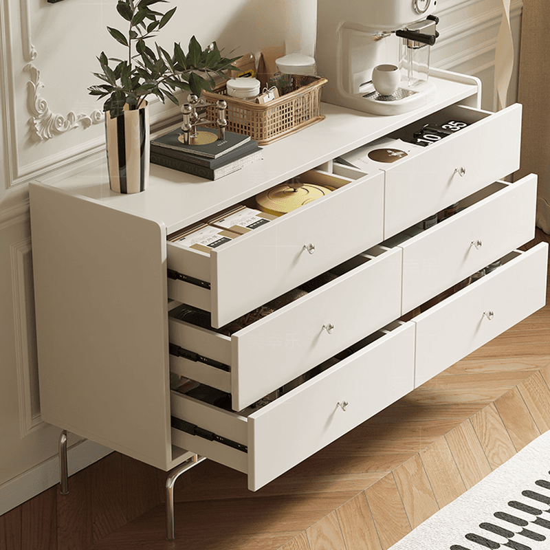 Casual Composite Wood Console Dresser with 6 Drawers, Horizontal Design - image 4