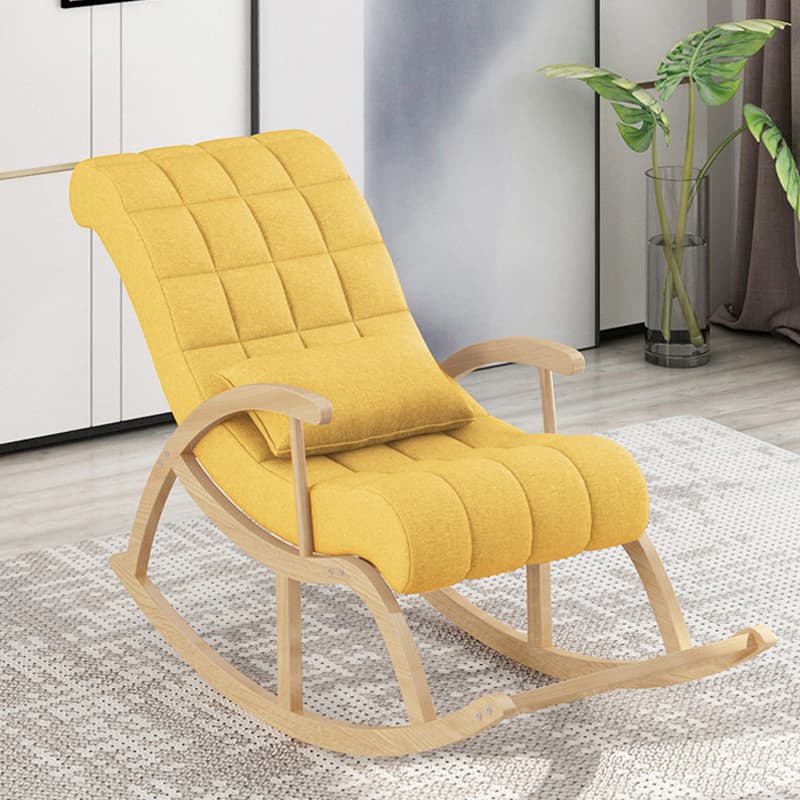 Modern Upholstered Rocking Chair with Track Arms - Comfortable and Stylish Design - image 15