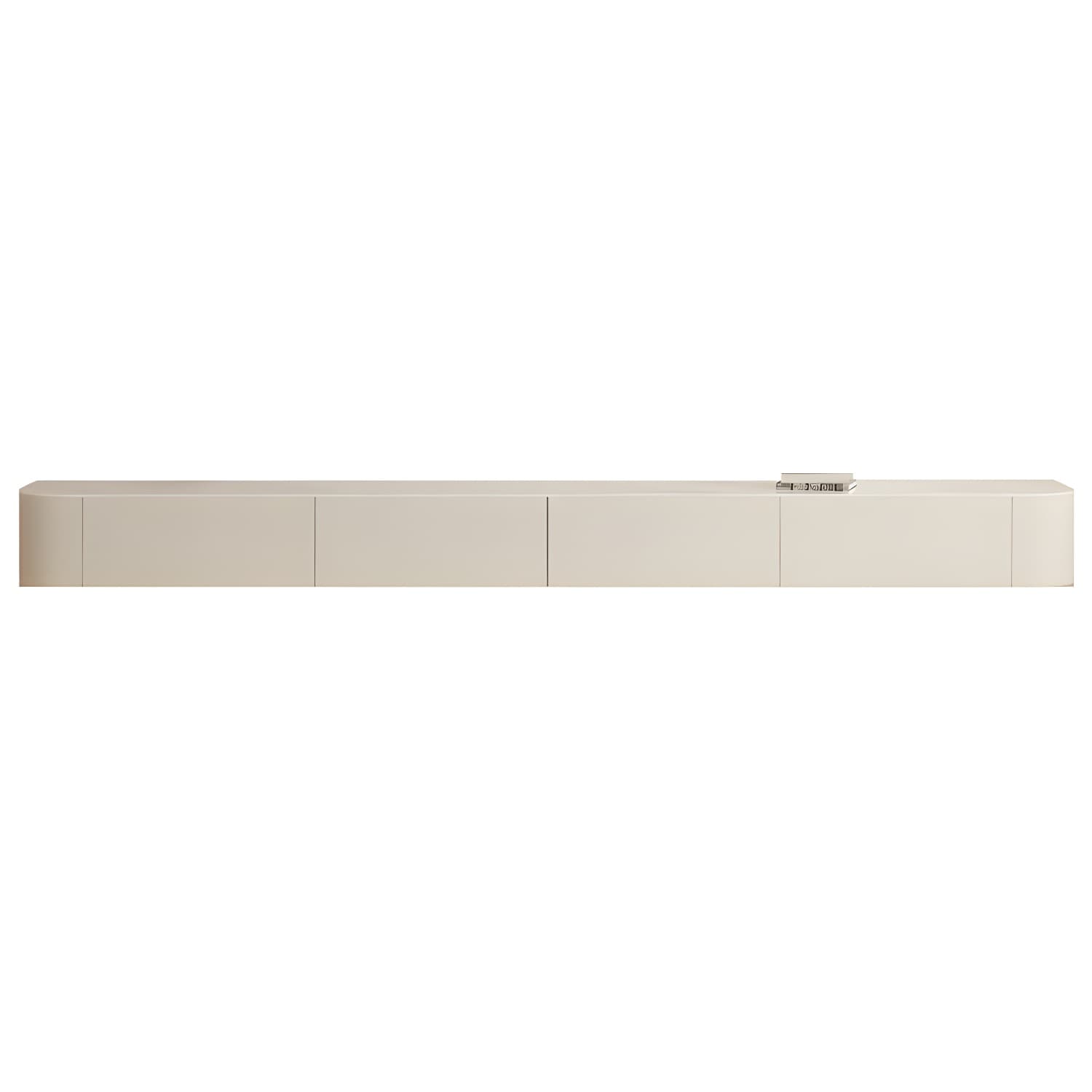 Stone TV Media Console Floating Stand Console with 2 Drawers - image 5