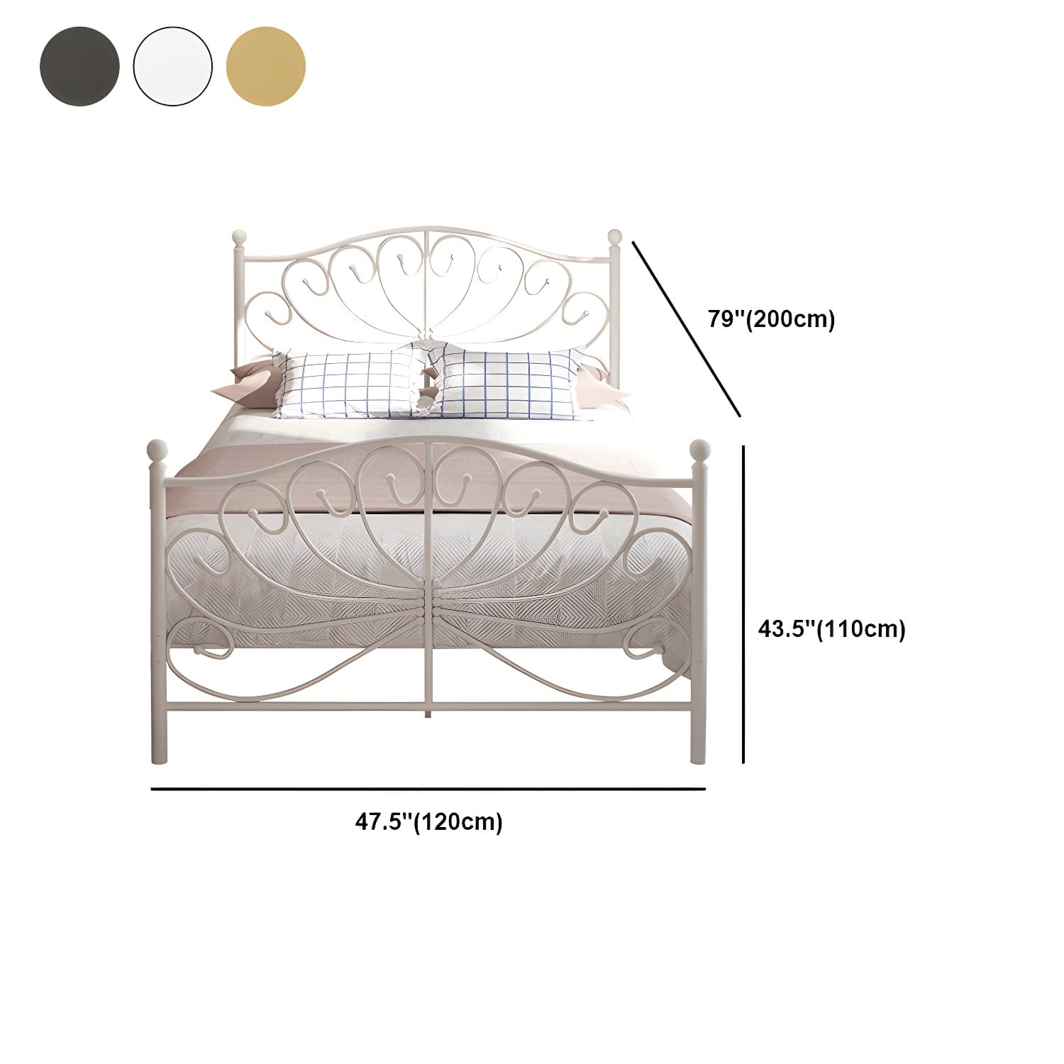Metal Wire-Grid Bed with 6 Legs Open-Frame Low Profile Bed Frame - image 17