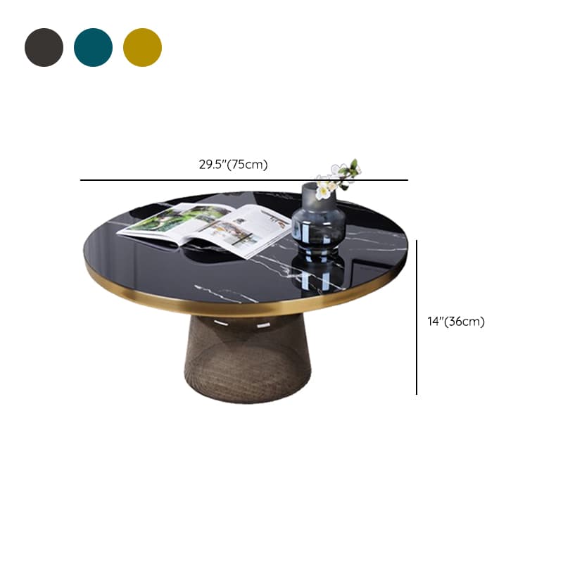 Simplistic Single Side Table with Hardened Glass and Plinth Base, Rounded Top - image 26