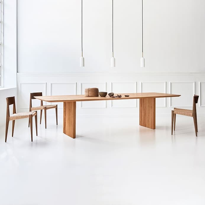 Modern Rectangle Wood Standard Table Height Dining Table , 8 Person/For 6/4 Person Fixed Table - image 5
