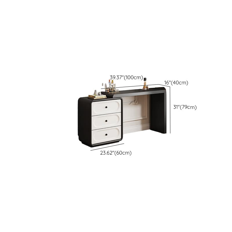 Midnight Black Sleeping Room Makeup Vanity with Scalable Telescopic and Push-Pull - image 9