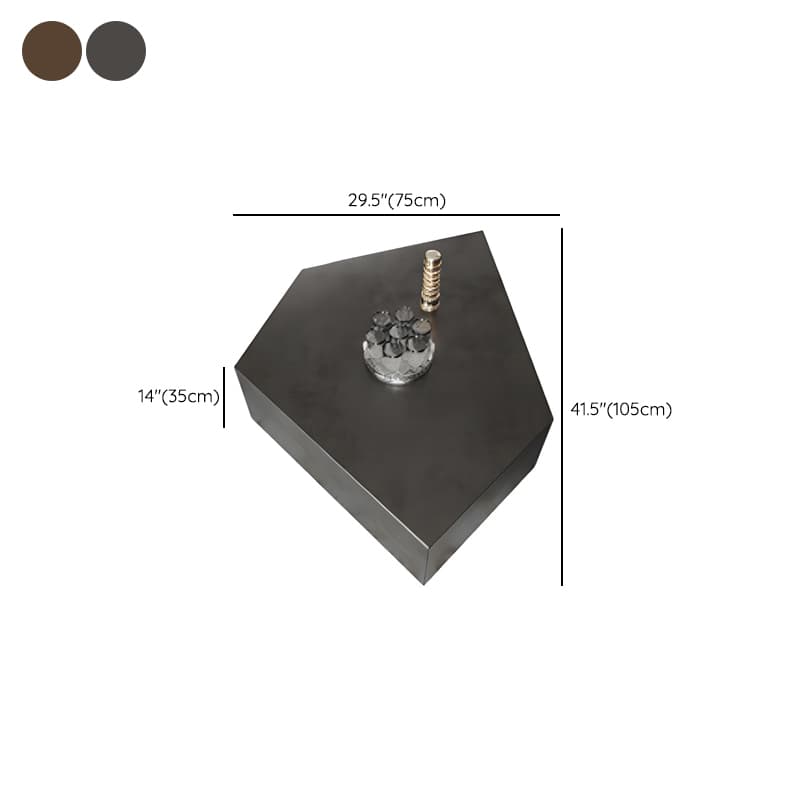 Abstract Shape Base Design Stainless Steel Hussey/bronze Free Shape Coffee Table - image 13