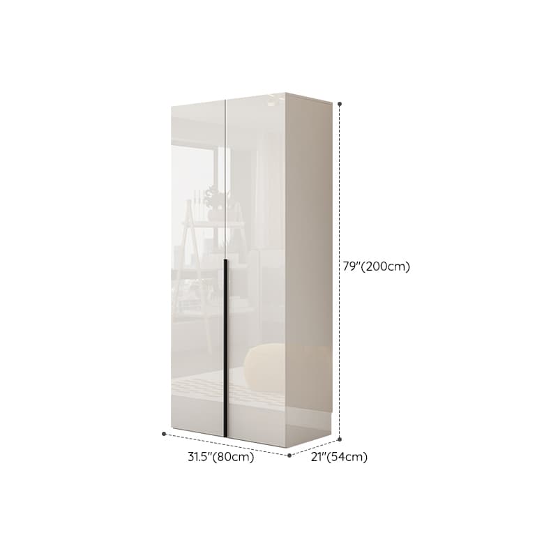 Solid Wood White Wardrobe Armoire with Drawers, Clothing Rod, and Shelves - image 11