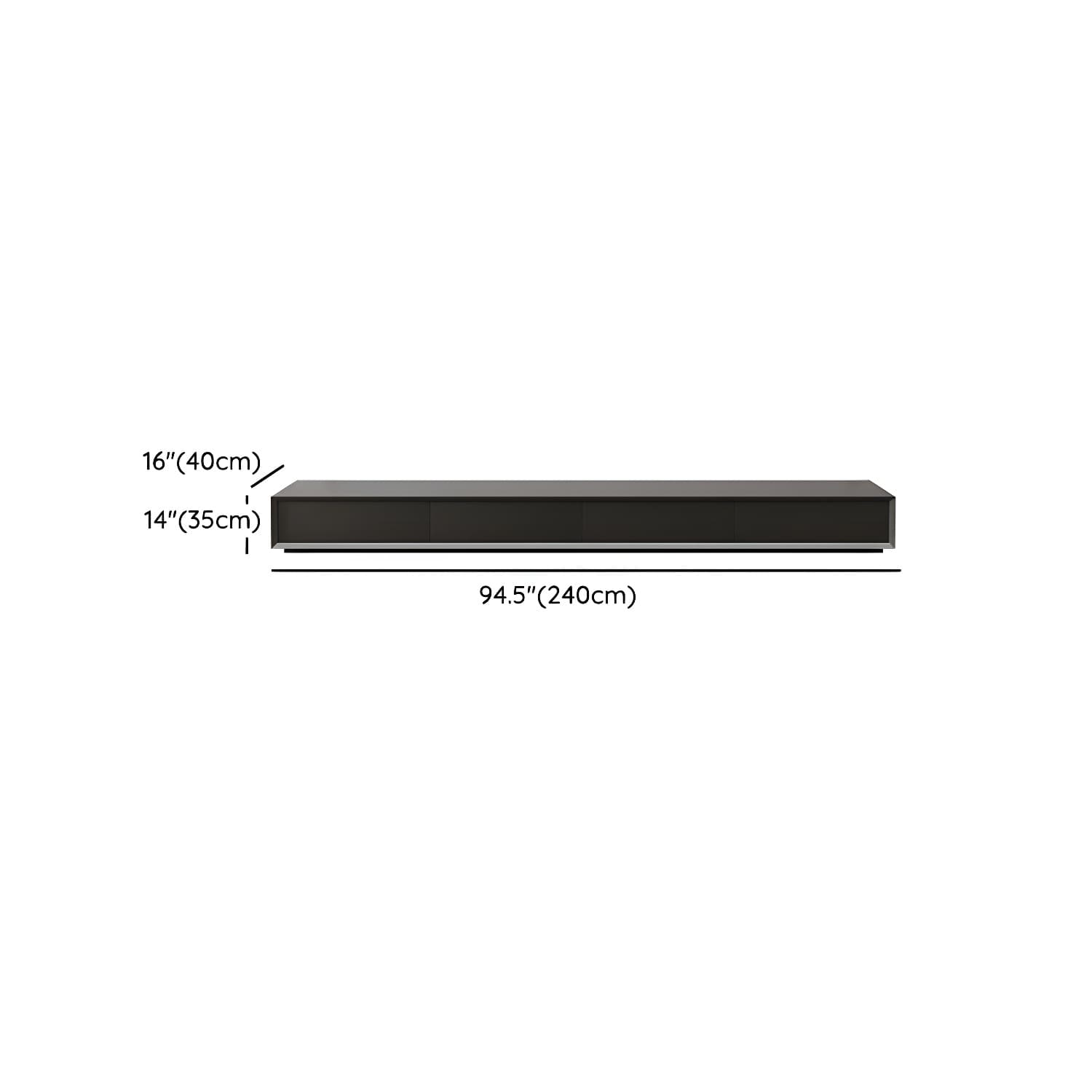Modern Minimalist Black Finish TV Stand Console with Storage Drawers - image 14