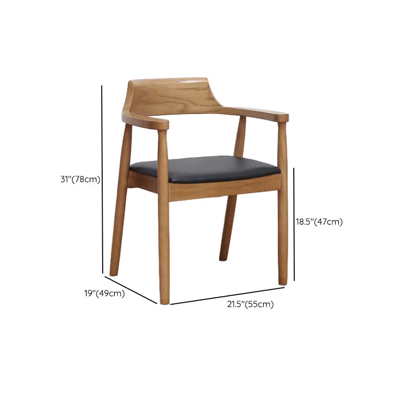 Casual Timber Sepia/Natural Finish Cushion Arm Chair with Low Back & Arms - image 13
