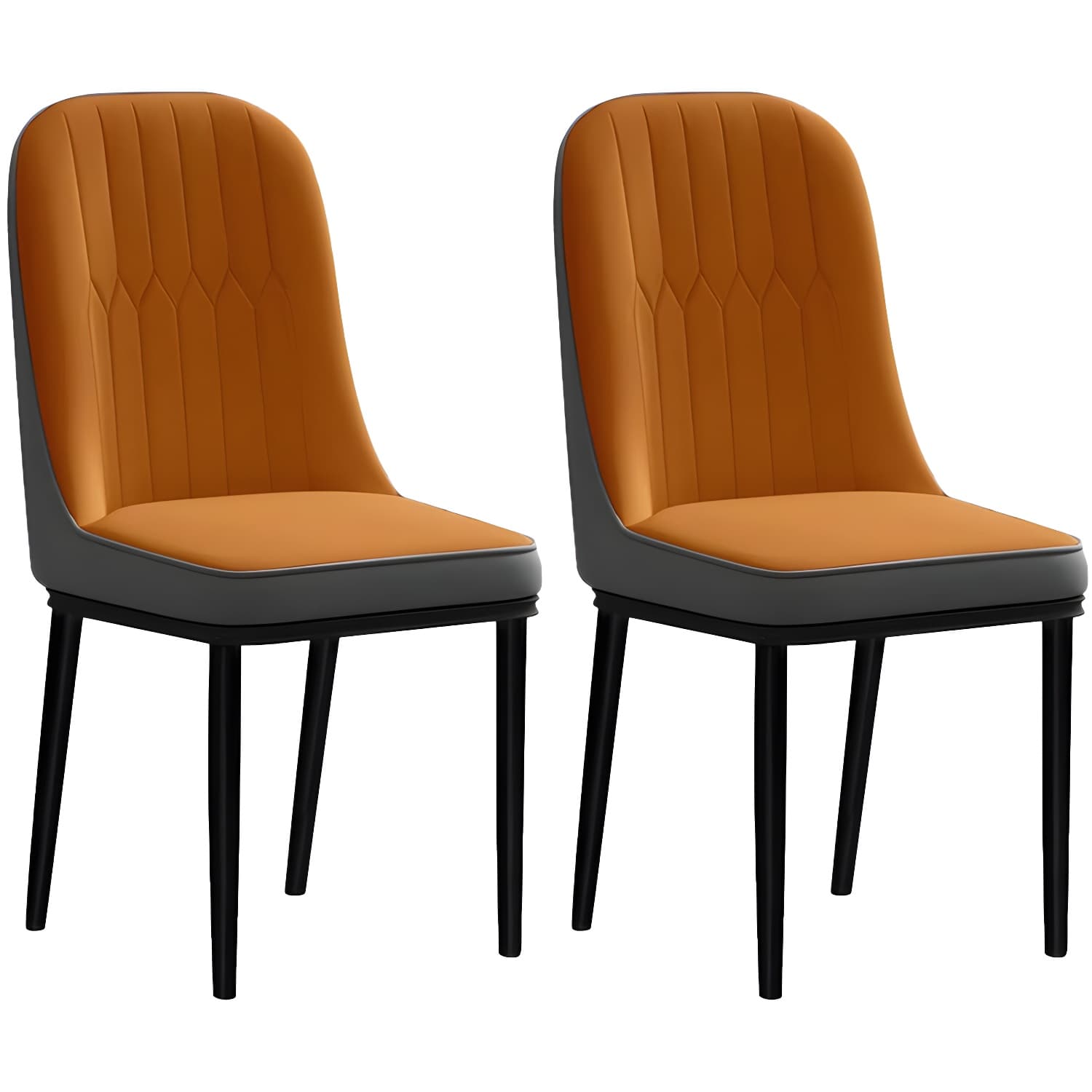 Modern Dining Room Armless Parsons Faux Leather Dining Side Chair - image 5