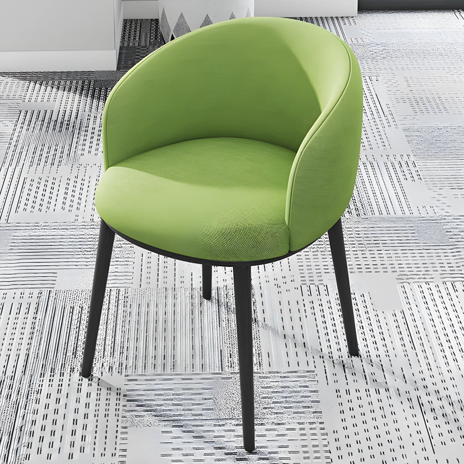 Modern Upholstered Home Arm Chair Solid Back Matte Finish Dining Chair - image 6