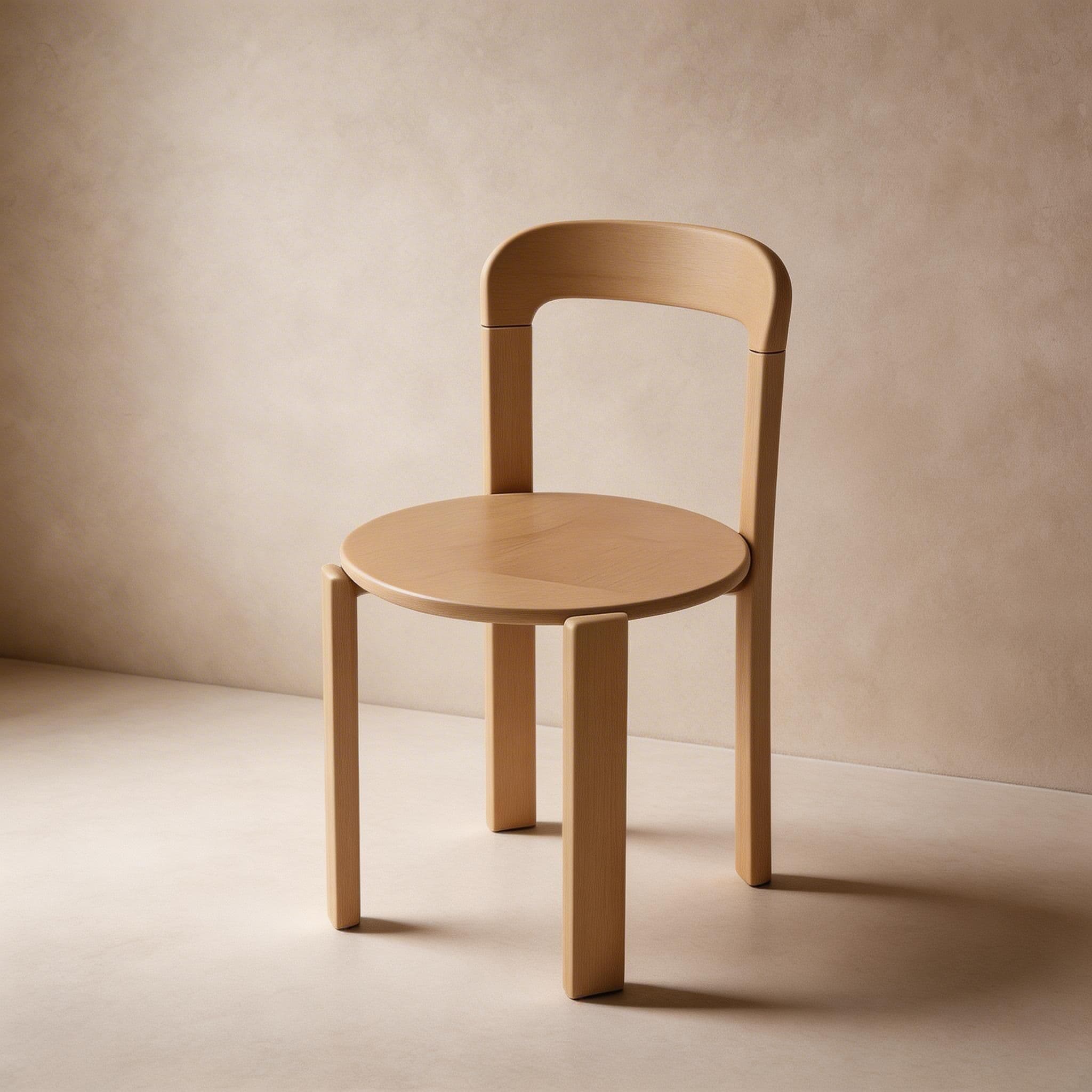 Scandinavian Natural Wood Armless Kitchen Chair 15.3inch Wide Non-Swivel 1 Piece - image 30